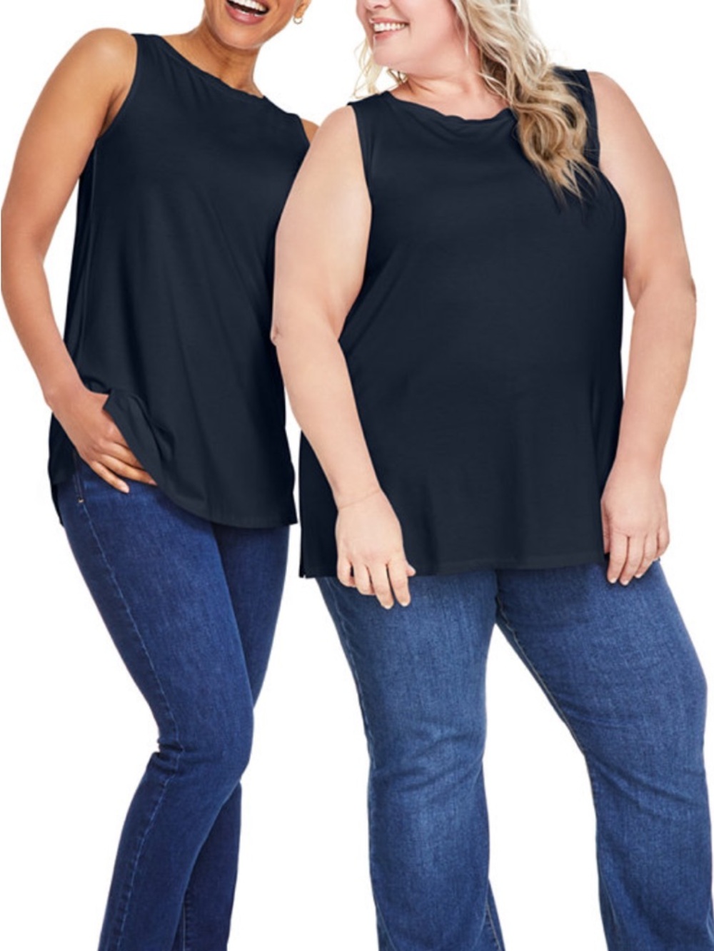 Style & Co. Black Sleeveless Round-Neck Tank